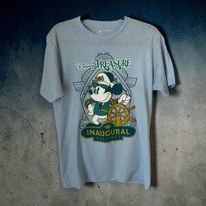 Disney Cruise Shirt Mickey Captain Disney Treasure Inaugural Sailing Tee Medium